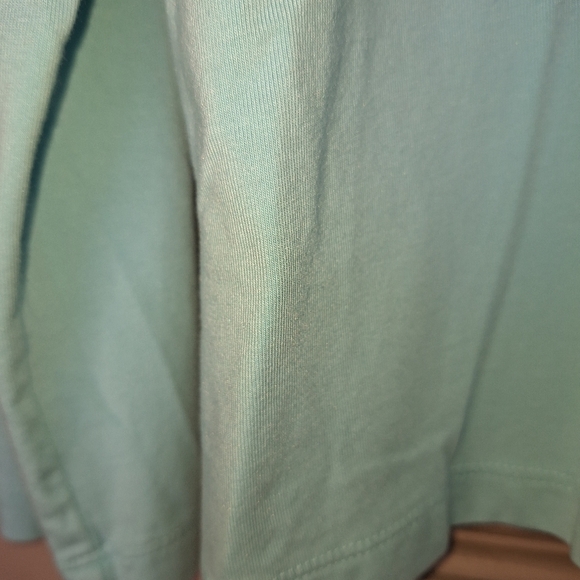 Susan Graver Turtle SzXL Aqua Super Soft Knit Long Sleeves - Picture 5 of 6